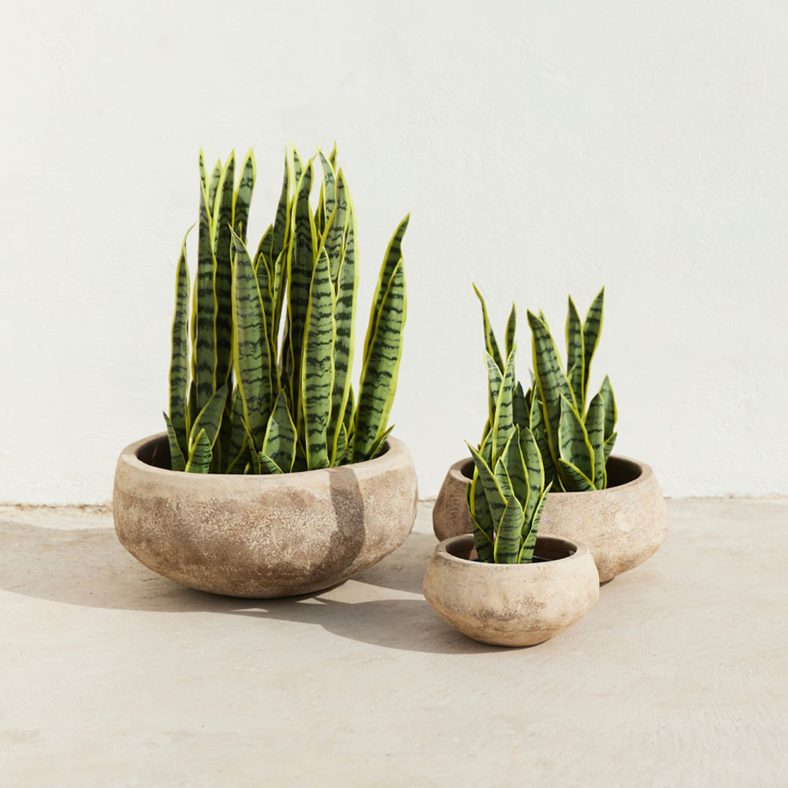 PORTER PLANTER SET 3PCS TERRACOTTA BEIGE 40x40xH19