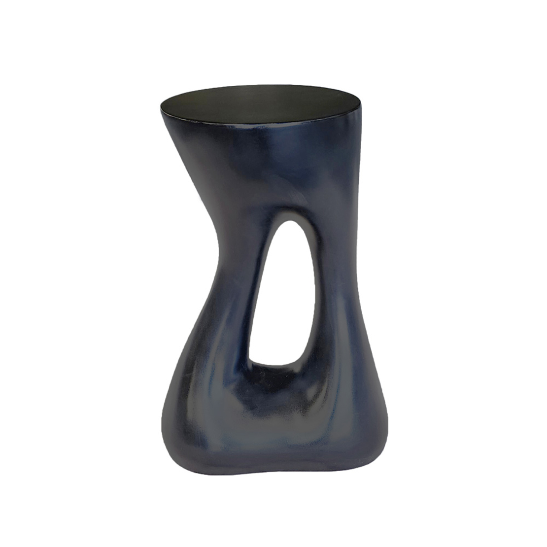 ABSTRACT SIDE TABLE CEMENT BLACK 38x28xH56cm VN