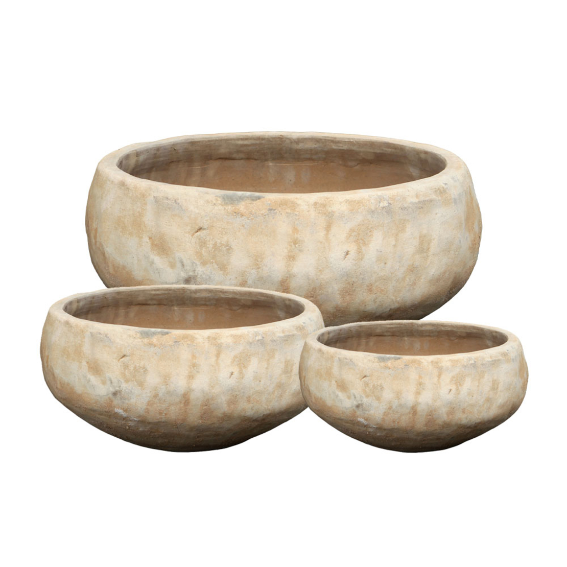 PORTER PLANTER SET 3PCS TERRACOTTA BEIGE 40x40xH19