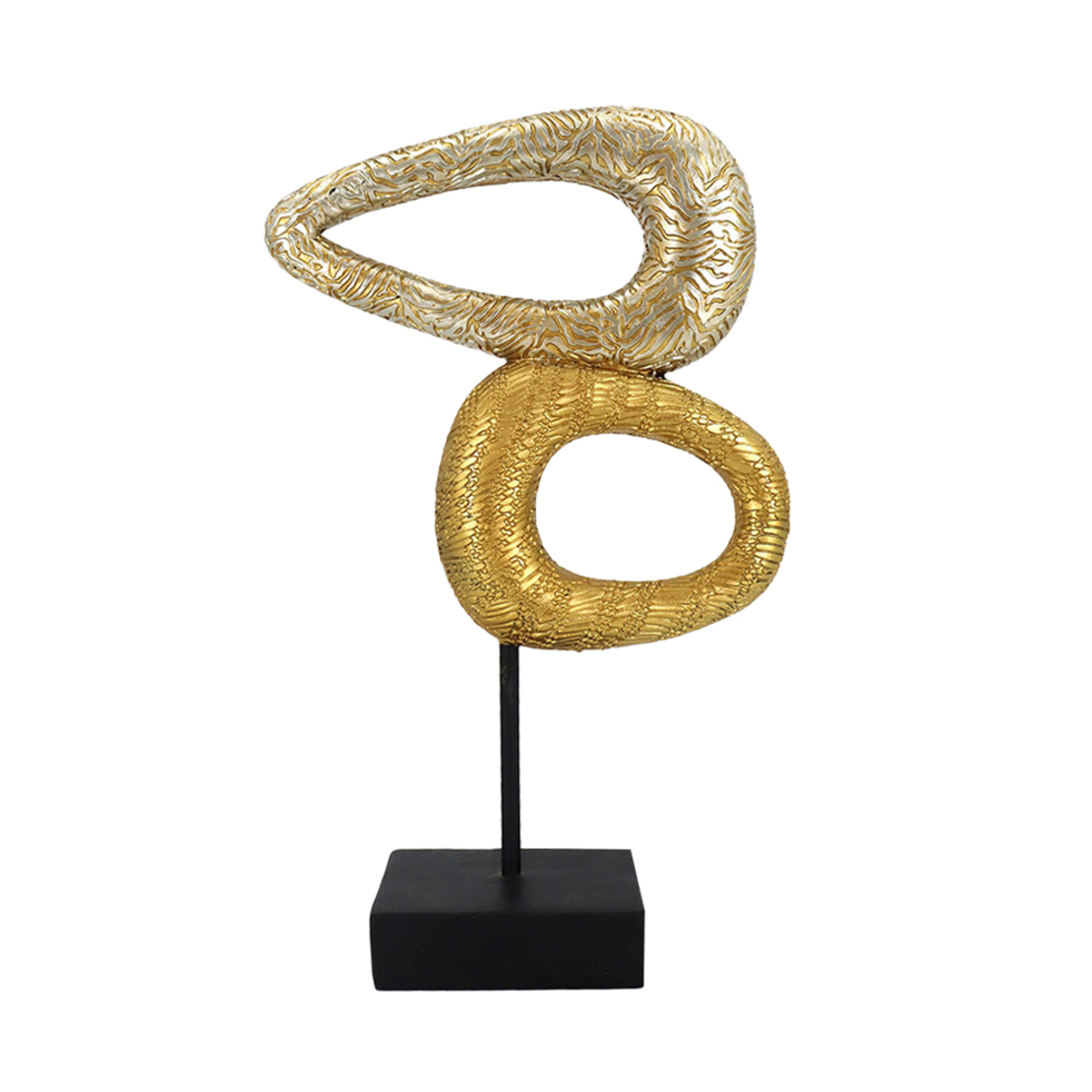 DRIP 2 DECO POLYRESIN GOLD BLACK 15,5x6xH24,5cm PR