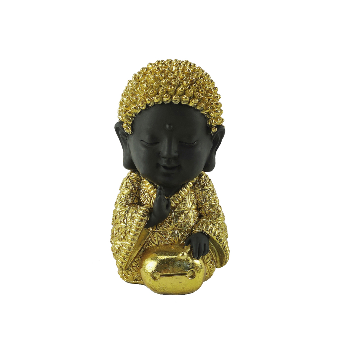 BABY BUDDHA 3 DECO BUDDHA POLYRESIN GOLD BLACK 11,