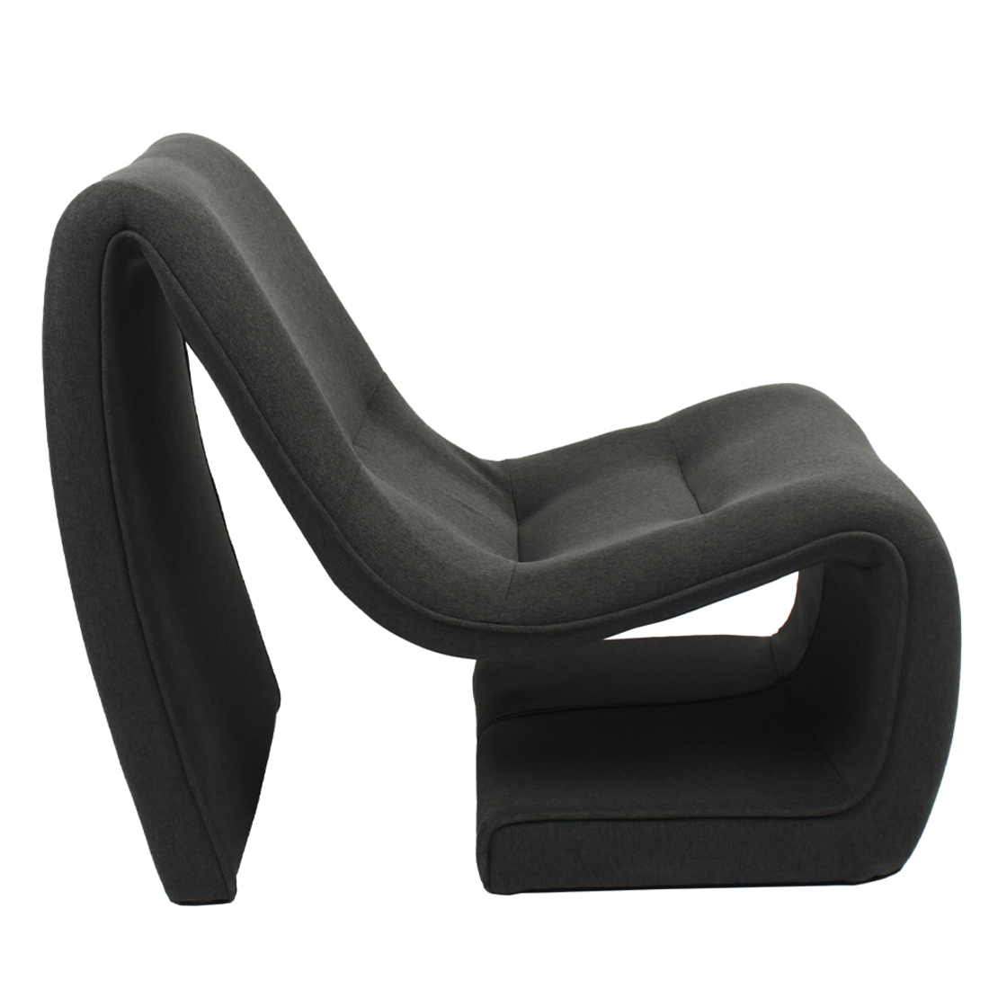 FLOW ARMCHAIR FABRIC GREY DARK METAL E1 PRC