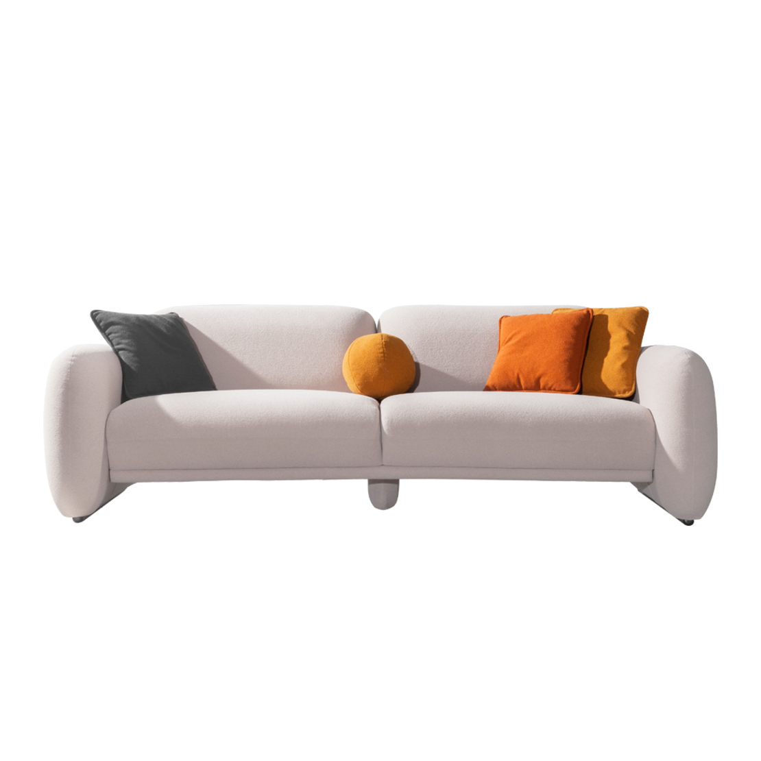 PUFFY SOFA 3SEAT FABRIC CREAM TR