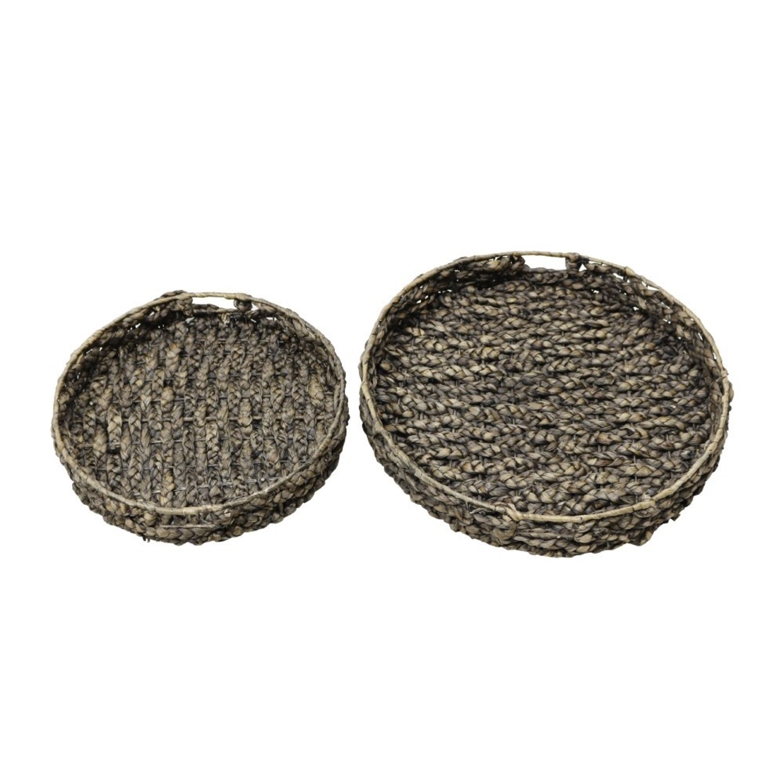 SALV TRAY SET 2PCS HYACINTH IRON NATURAL BLACK D50