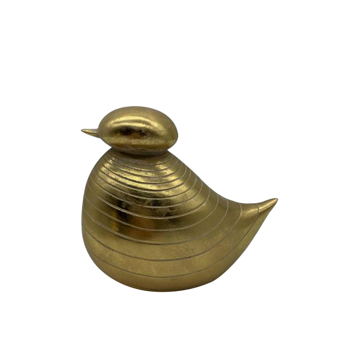 GORRION 3 DECO BIRD POLYRESIN GOLD 15x8,5xH13,5cm