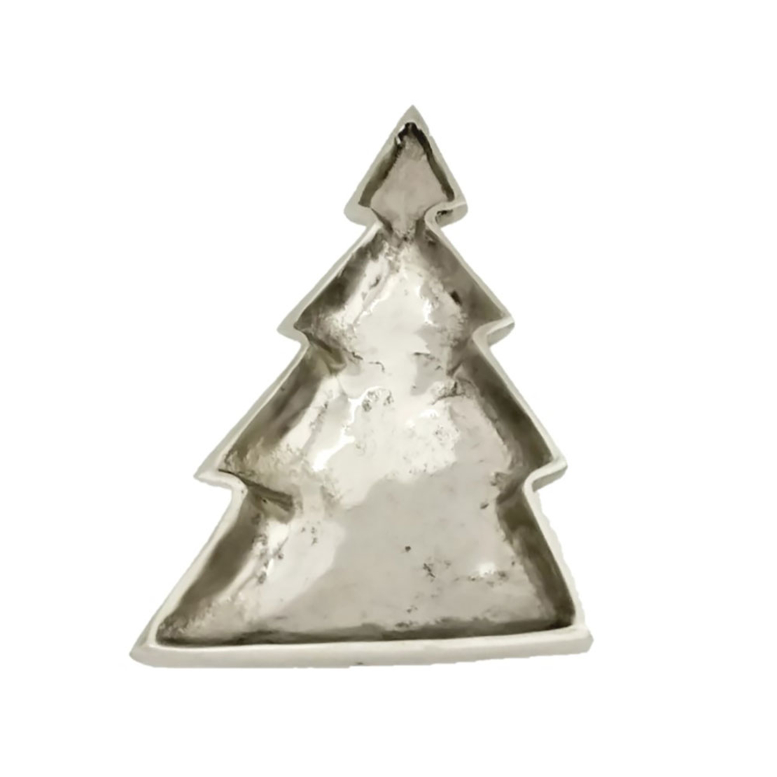 XMAS SNIDEN PLATTER ALUMINIUM SILVER 32x18xH5cm IN
