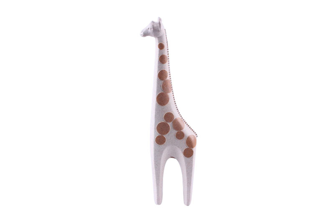 KEMIL DECO GIRAFFE POLYRESIN WHITE BROWN 14x8,5xH4