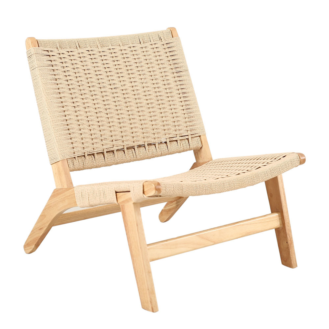 OMA ARMCHAIR WOOD RUBBERWOOD NATURAL WATER ROPE PRC