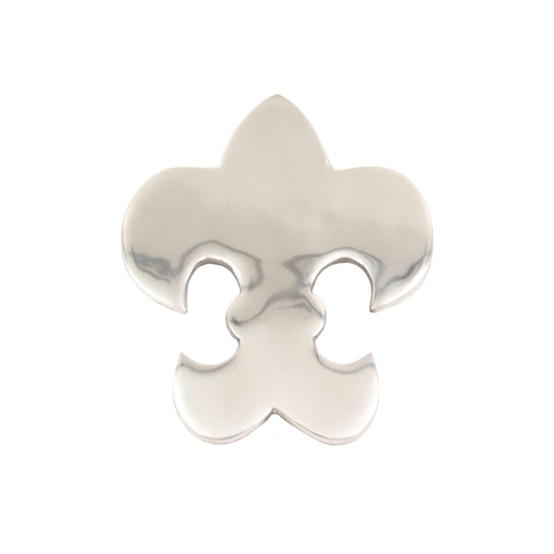 FLEUR DE LIS COASTER ALUMINIUM SILVER 19x16xH1,5cm
