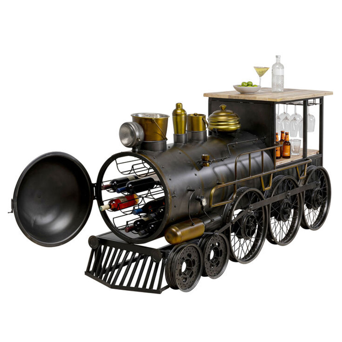 TRAIN CONSOLE BAR METAL GUNMETAL NATURAL BLACK 226