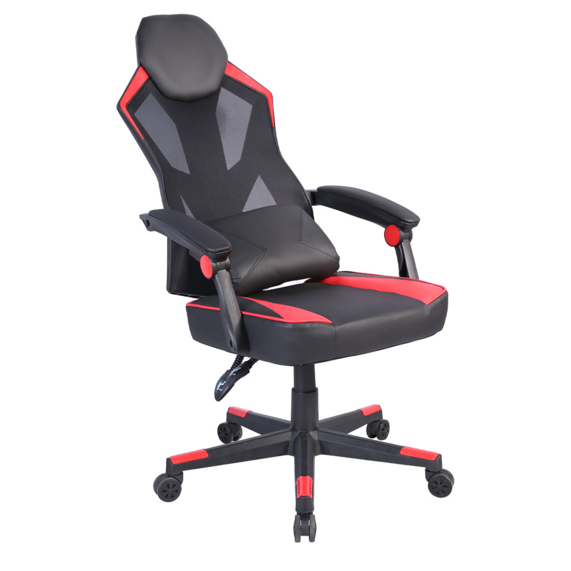 FUSION GAMING CHAIR DESK FABRIC BLACK NYLON RED PP 50x74xH137cm PRC