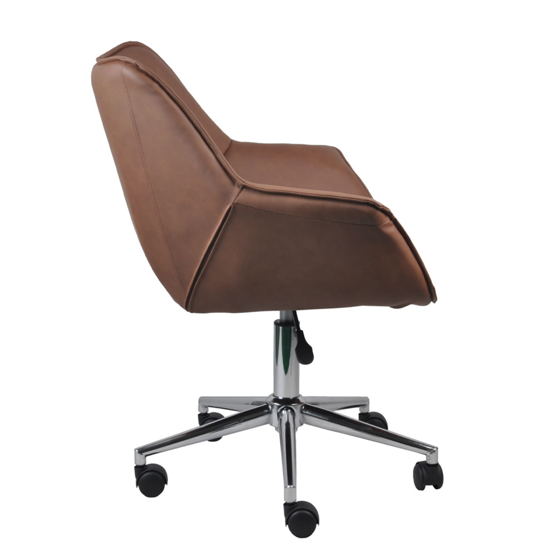 JONES CHAIR DESK FABRIC BROWN METAL METAL 68x64xH92cm PRC