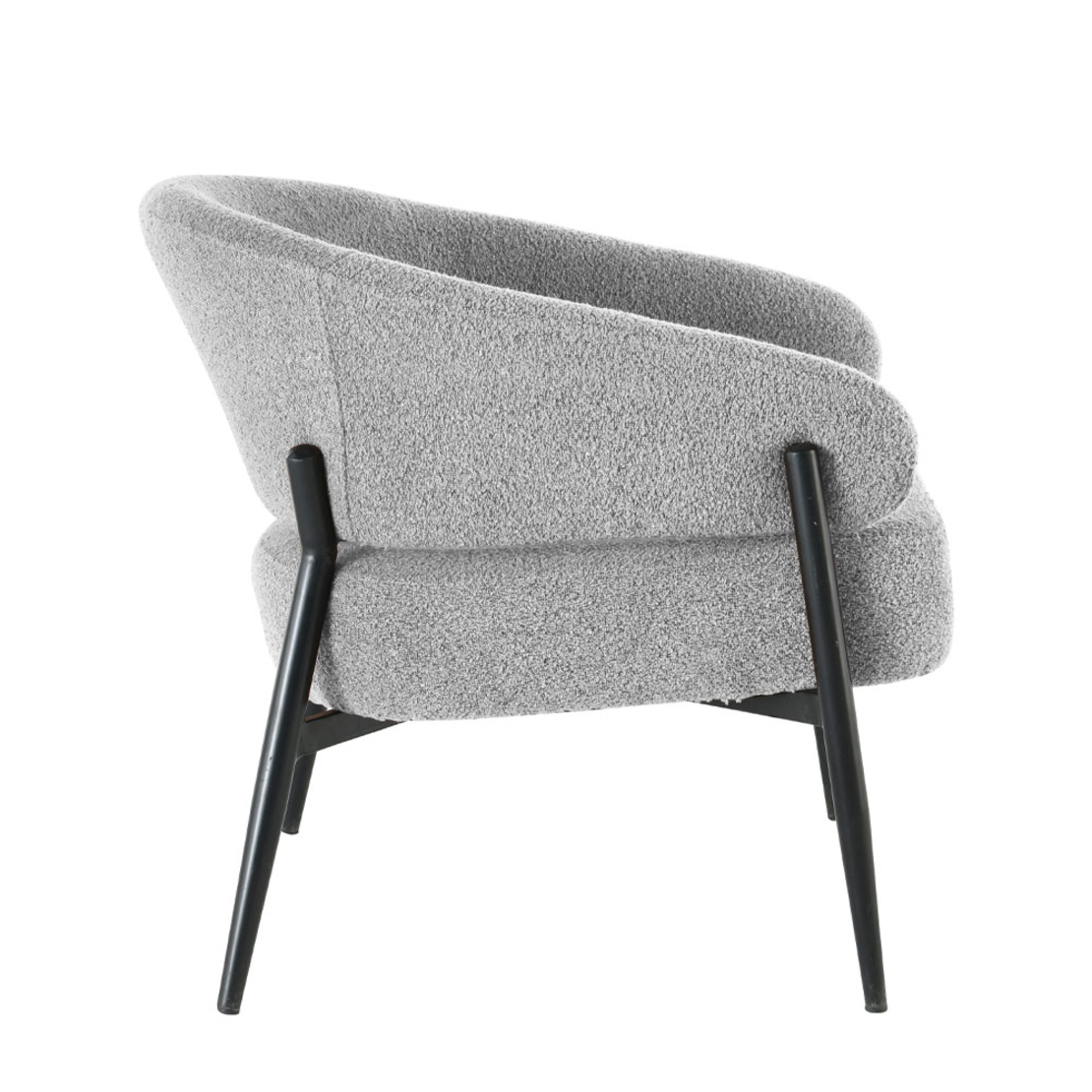 MORITZ ARMCHAIR FABRIC GREY METAL BLACK E1 PRC