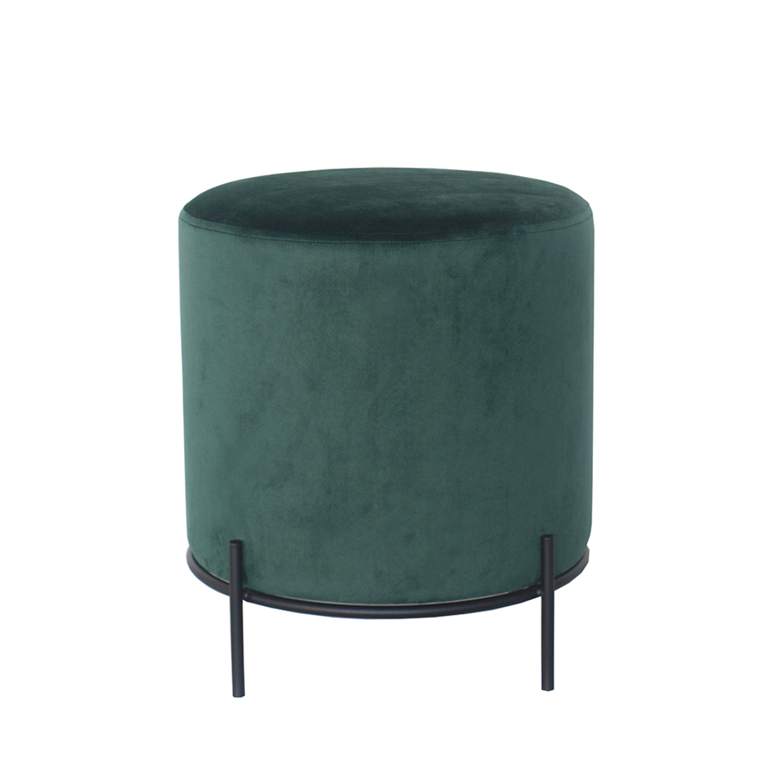 TOFFEL STOOL FABRIC GREEN DARK METAL BLACK E1 PRC