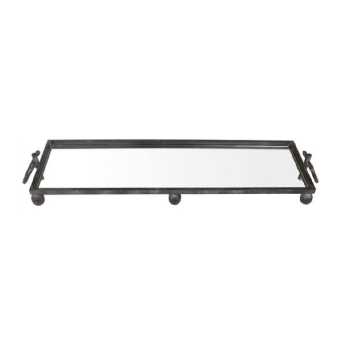 LORRY TRAY METAL MIRROR BLACK 119,5x31xH11cm PRC