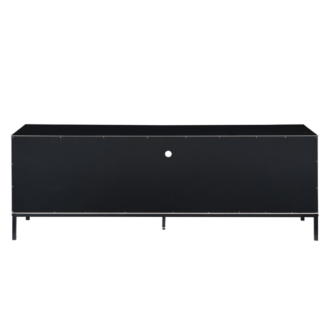 BLACKBIRD TV STAND CHIPBOARD WITH MELAMINE CARTA RIVIERA OAK BLACK METAL 160x40,5xH58cm MY