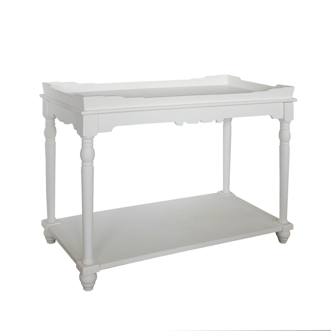 LA POUPEE CONSOLE VENEER FIRWOOD WHITE ANTIQUE MDF 106x50,8xH79,5cm E1 PRC