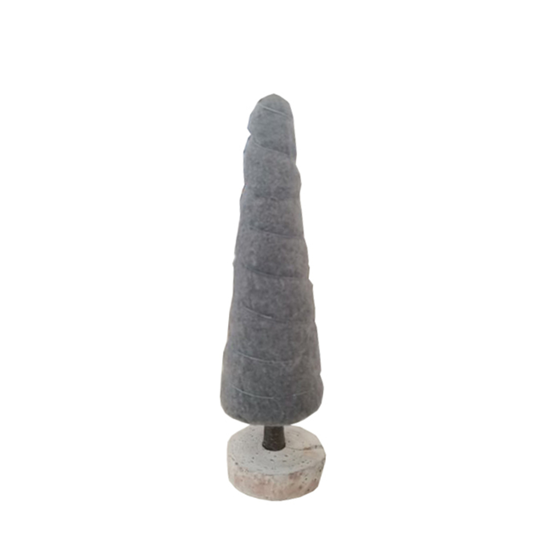 XMAS CONI TREE FELT GREY H35cm PRC