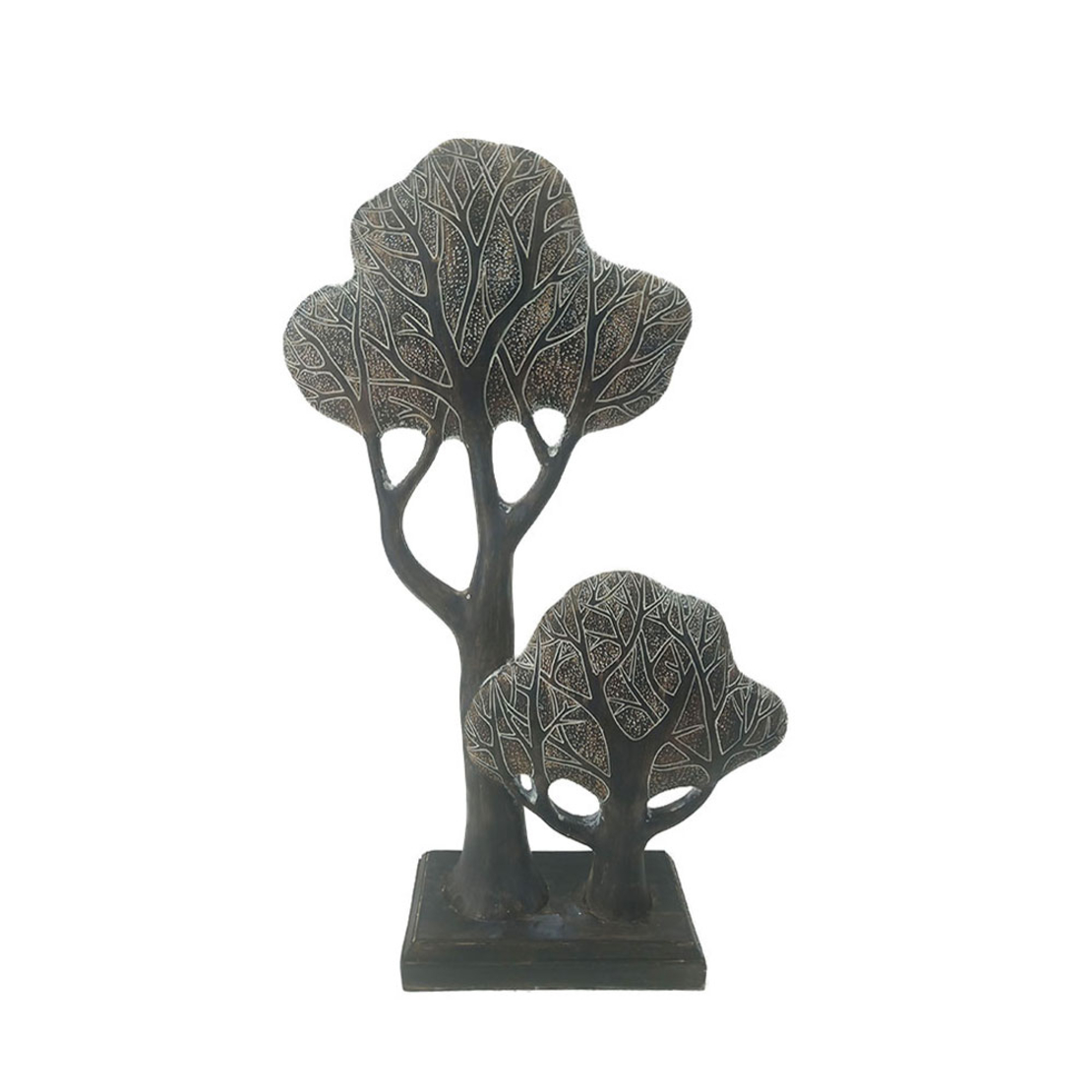 FORET 1 DECO TREE POLYRESIN BROWN BEIGE 26,5x8,8xH