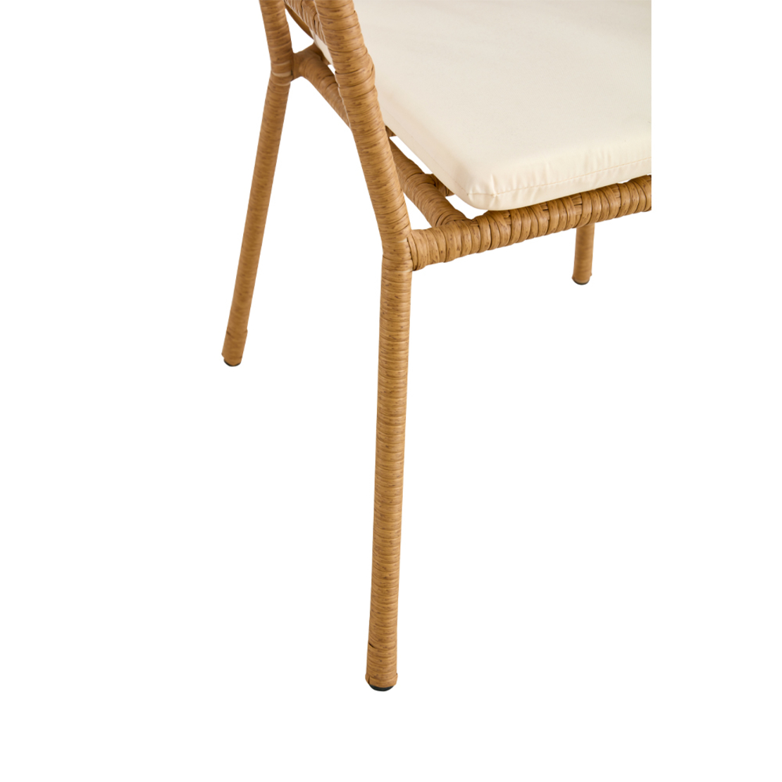 SURABAYA CHAIR PE RATTAN NATURAL WHITE 59x56x77.5 PRC