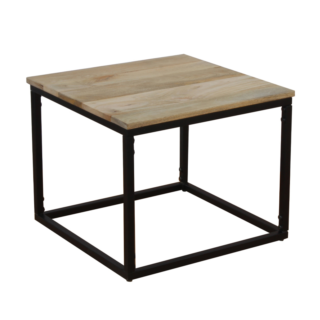 QUADRO COFFEE TABLE SET 3PCS WOOD MANGO NATURAL METAL BLACK 110x60xH45cm IN