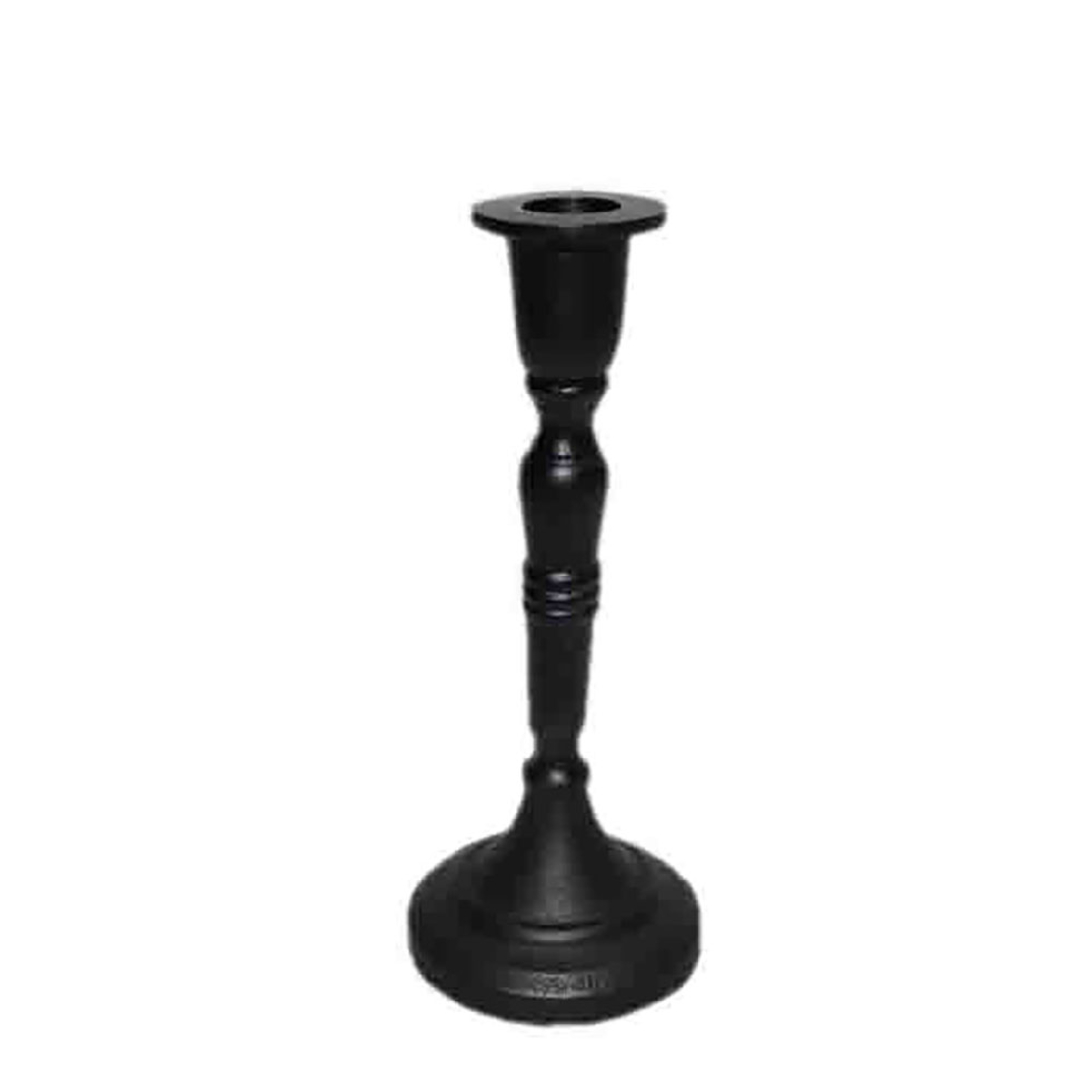 TONKY CANDLE HOLDER ALUMINIUM BLACK D8xH20cm IN