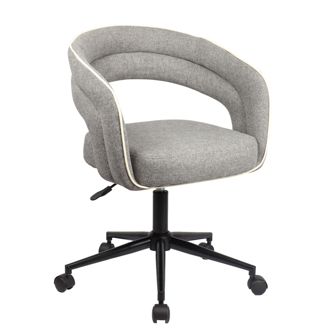 LA LUNA CHAIR DESK FABRIC GREY METAL METAL 59x56,5