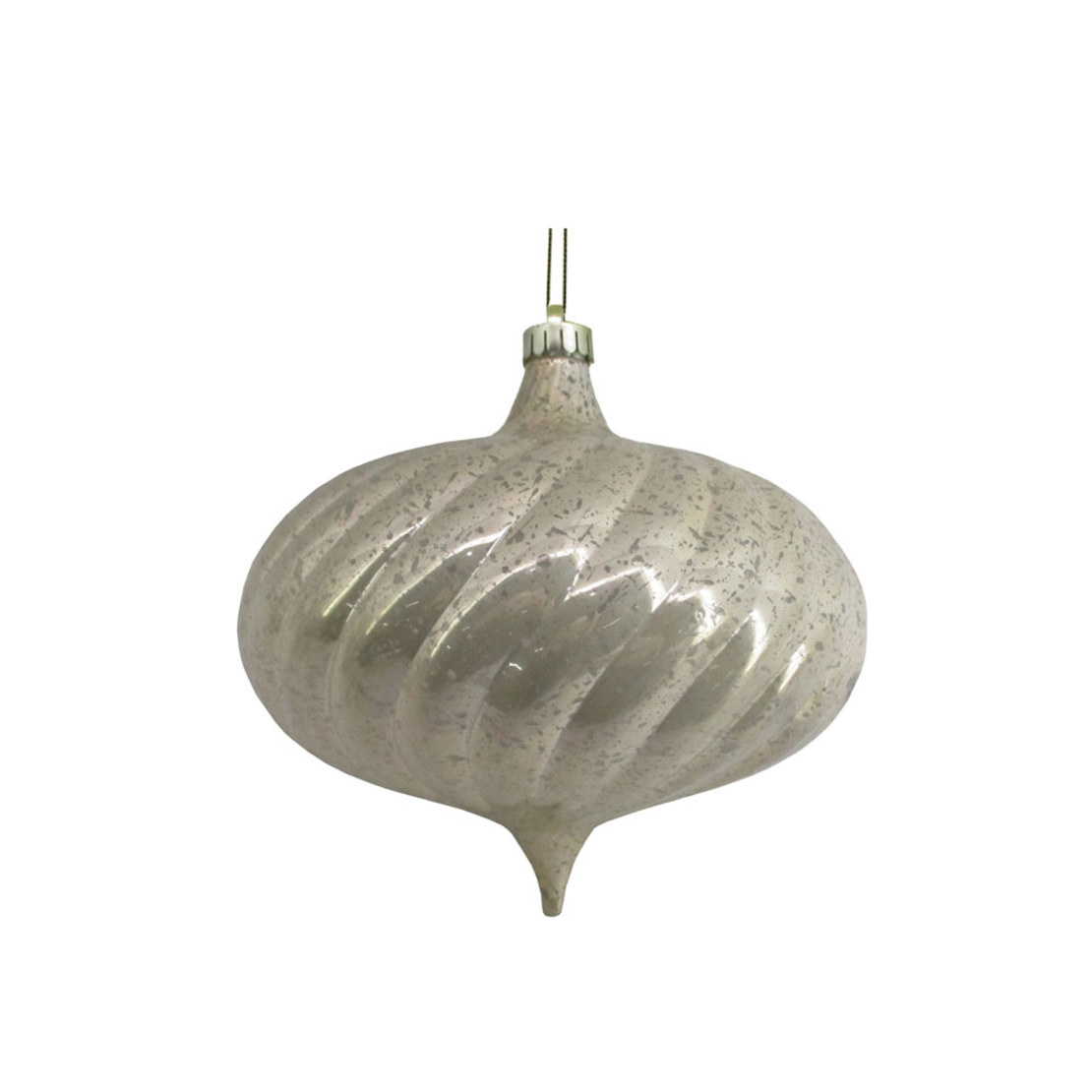 DIAMOND CHRISTMAS BALL 20x20x20 PLASTIC CHAMPAGNE