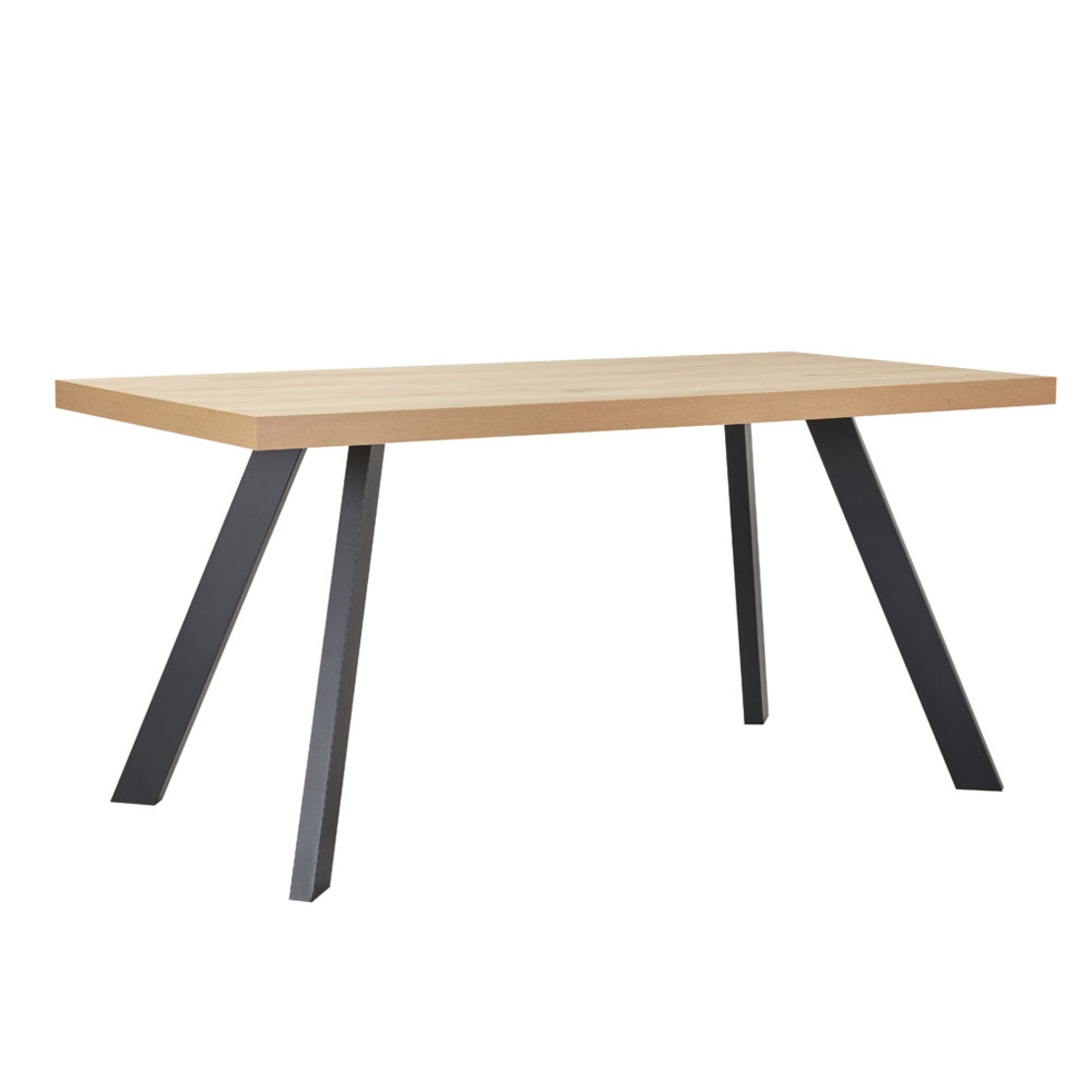 VILLE TABLE MELAMINE NATURAL MELAMINE BLACK 160x80x76 E1 PRC