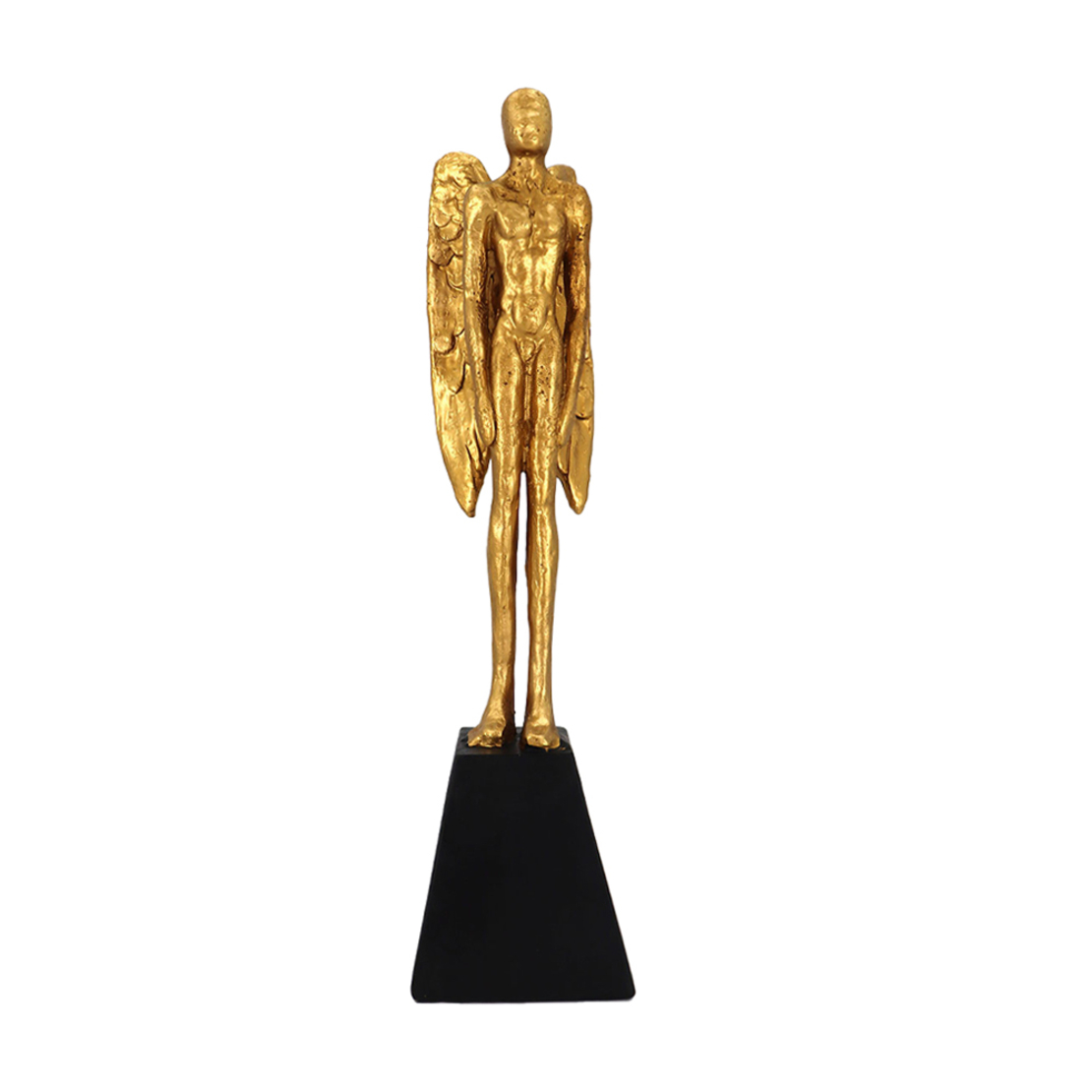 AVIAN DECO ANGEL POLYRESIN GOLD BLACK 10x10,5xH40c