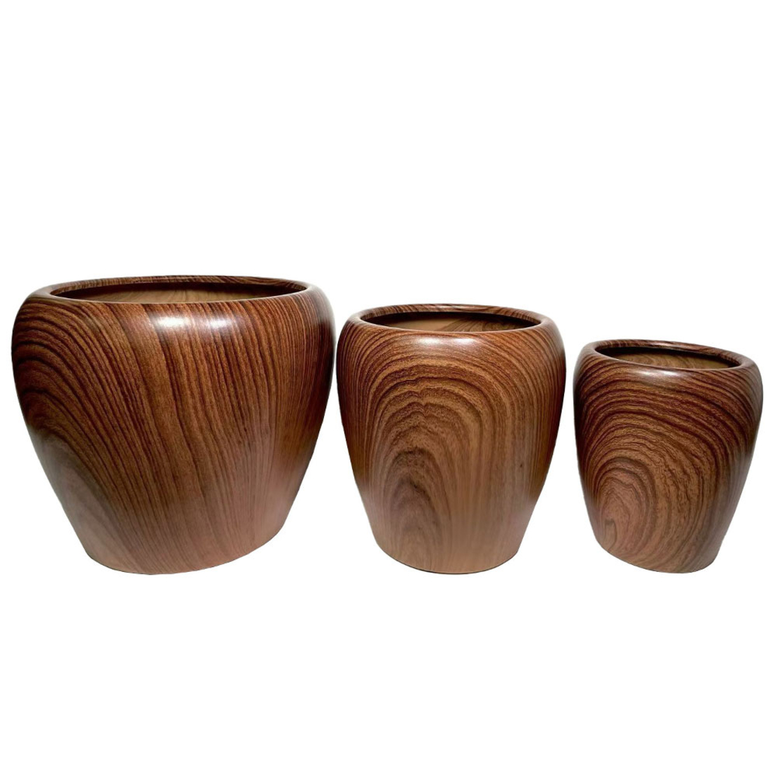 BOIS PLANTER SET 3PCS 42x42x35 CERAMIC BROWN