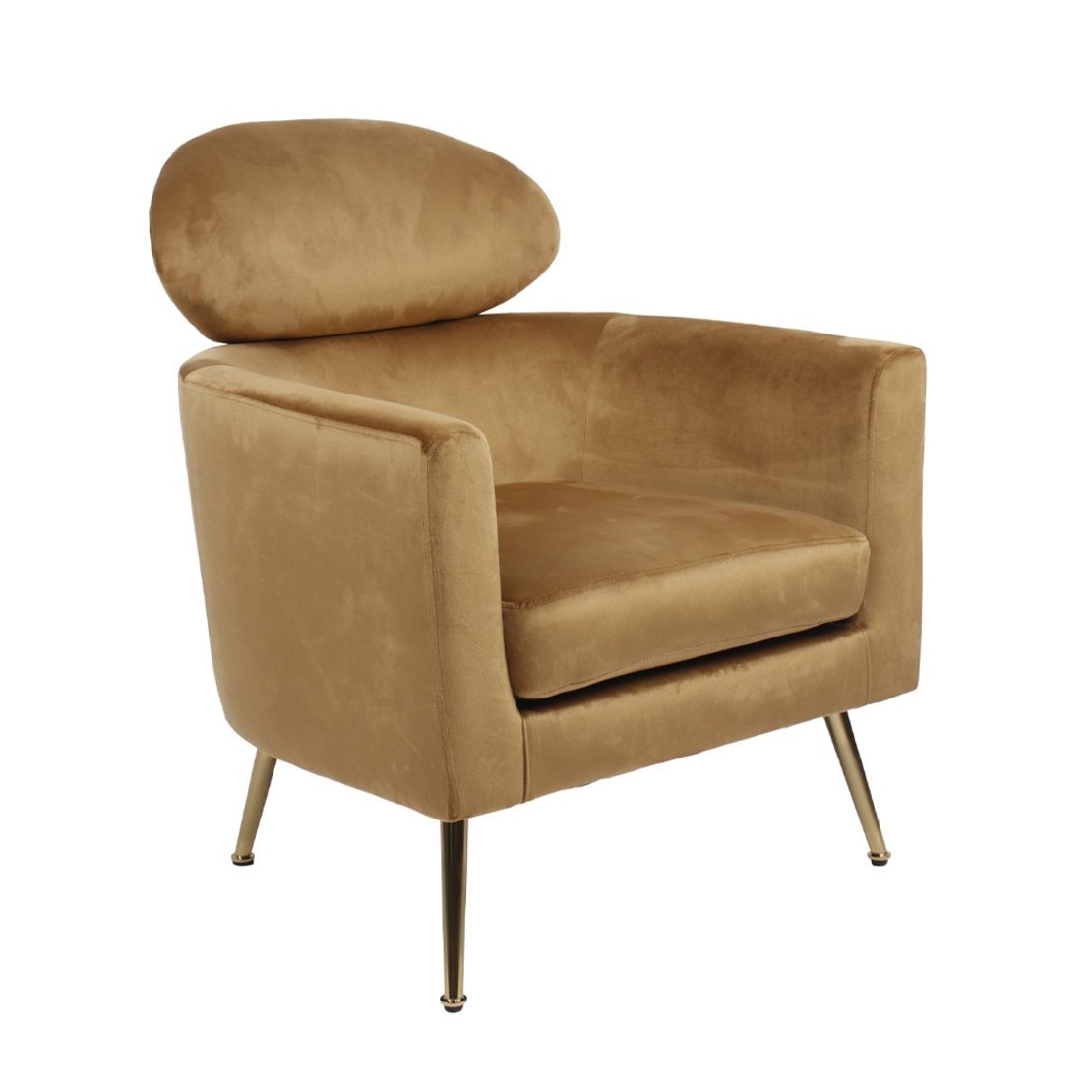 TESTA ARMCHAIR FABRIC GOLD METAL GOLD E1 PRC