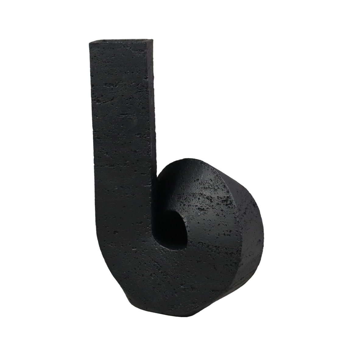 SIGNE VASE POLYRESIN BLACK 19x17xH30cm PRC