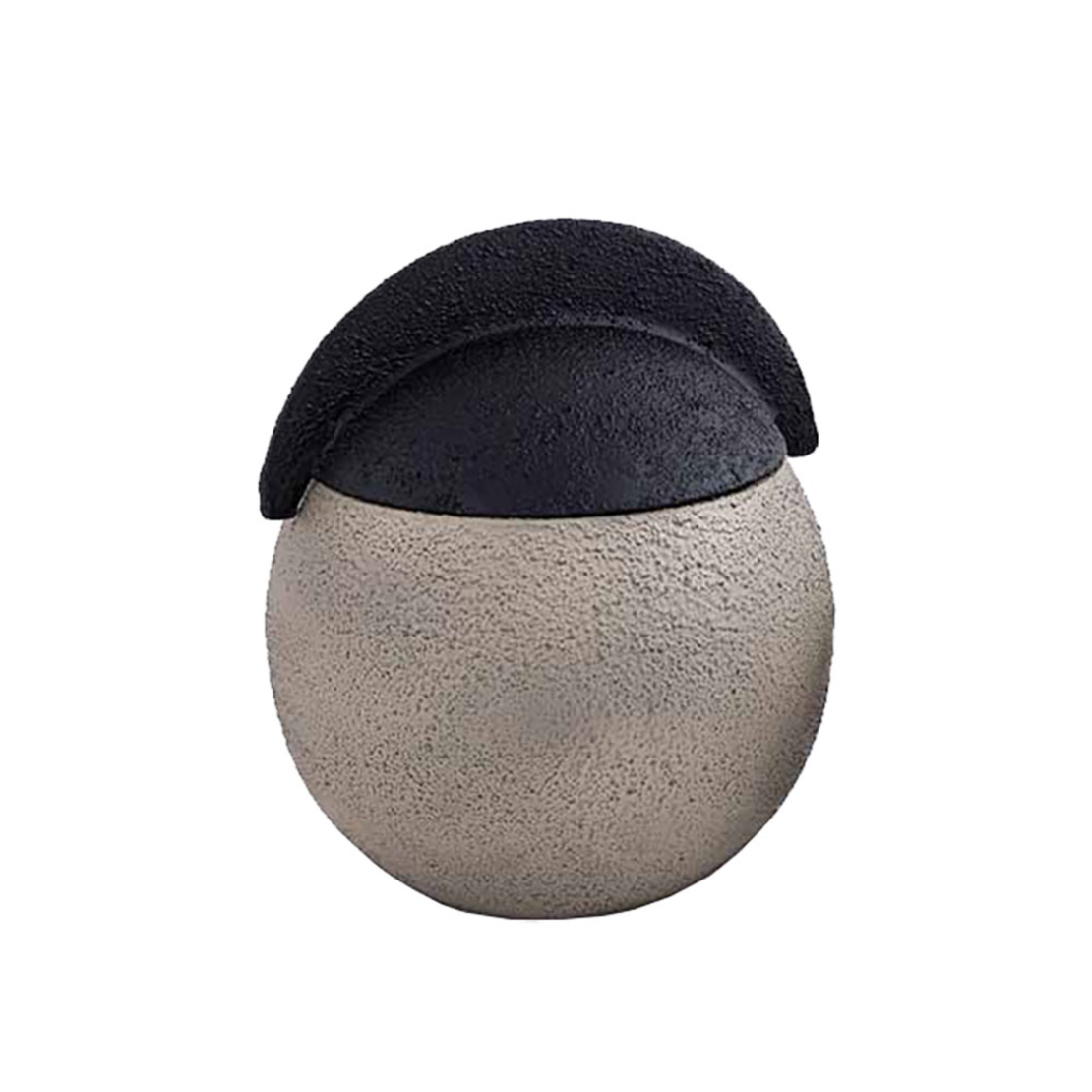 GRIZIO BOWL WITH LID ALUMINIUM MUD BLACK 20x20xH24