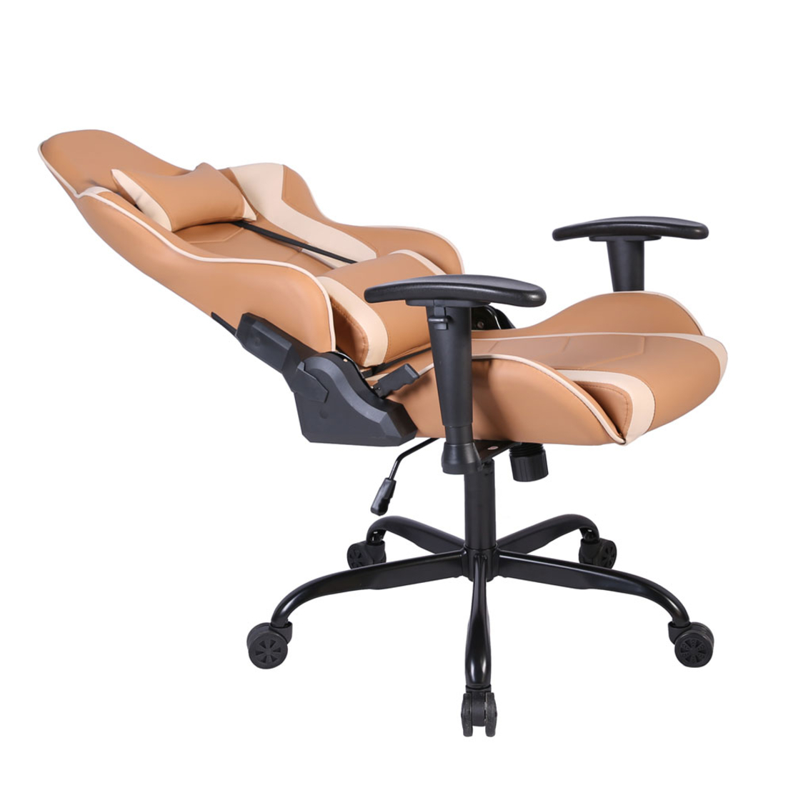 EXPLOR GAMING CHAIR DESK FABRIC MOCCA METAL GREZ METAL 50x71xΗ135cm PRC