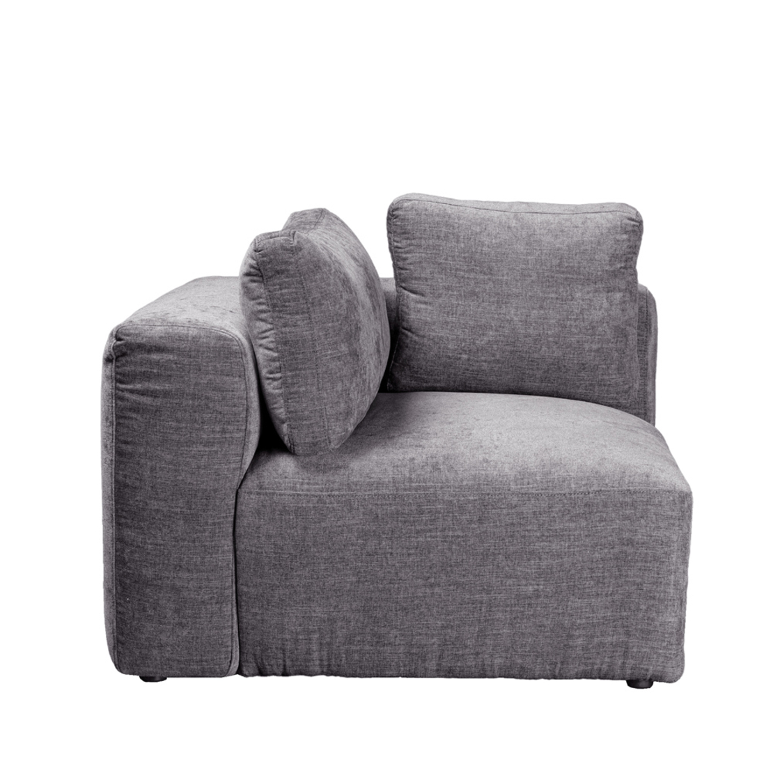 BOX ARMCHAIR WITH ARM REVERSABLE EASY CLEAN FABRIC GREY E1 EU