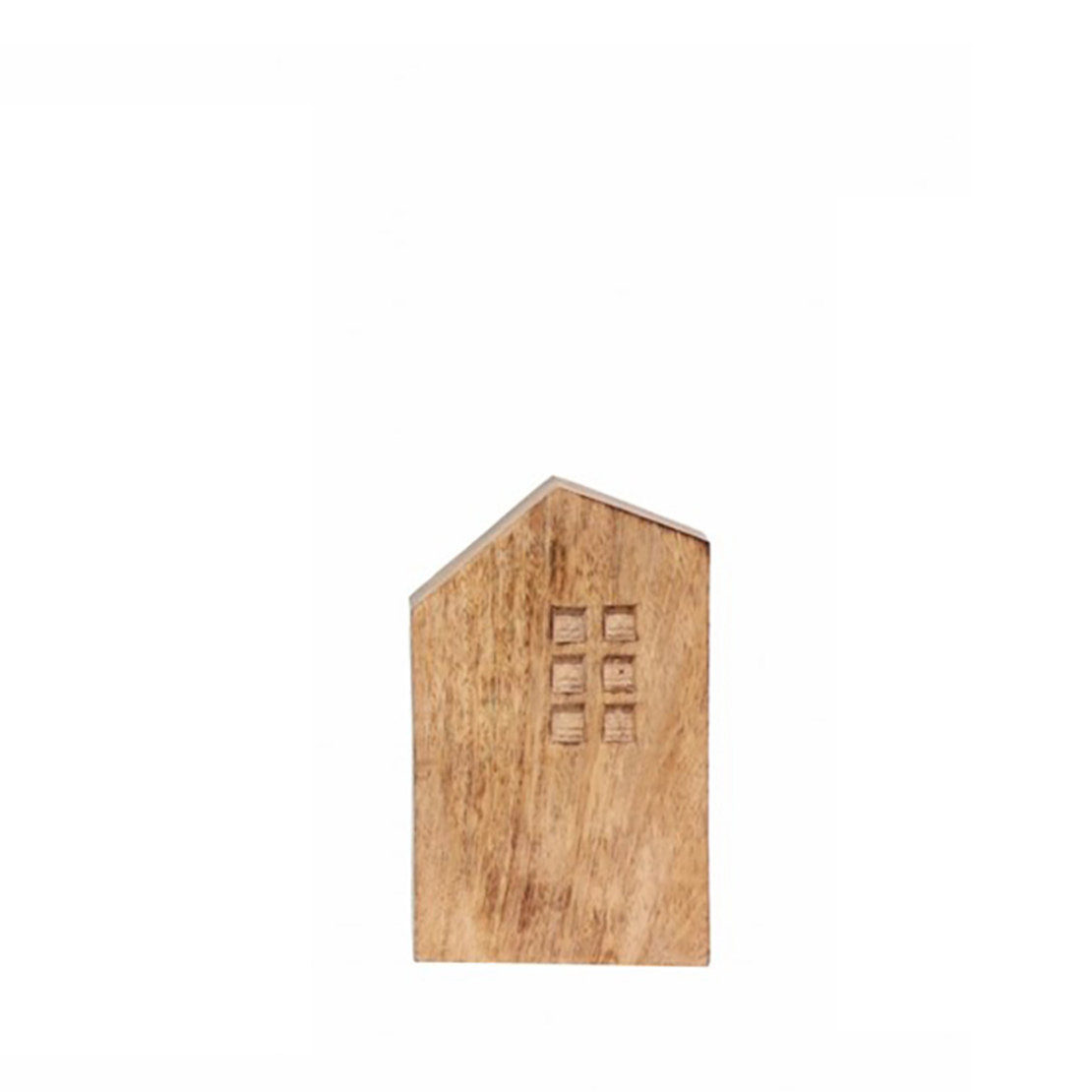 FOSC S DECO HOUSE WOOD MANGO NATURAL 9x3xH14,5cm I