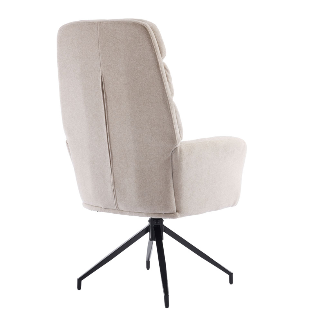 GIRAR ARMCHAIR SWIVEL FABRIC BEIGE METAL BLACK PRC
