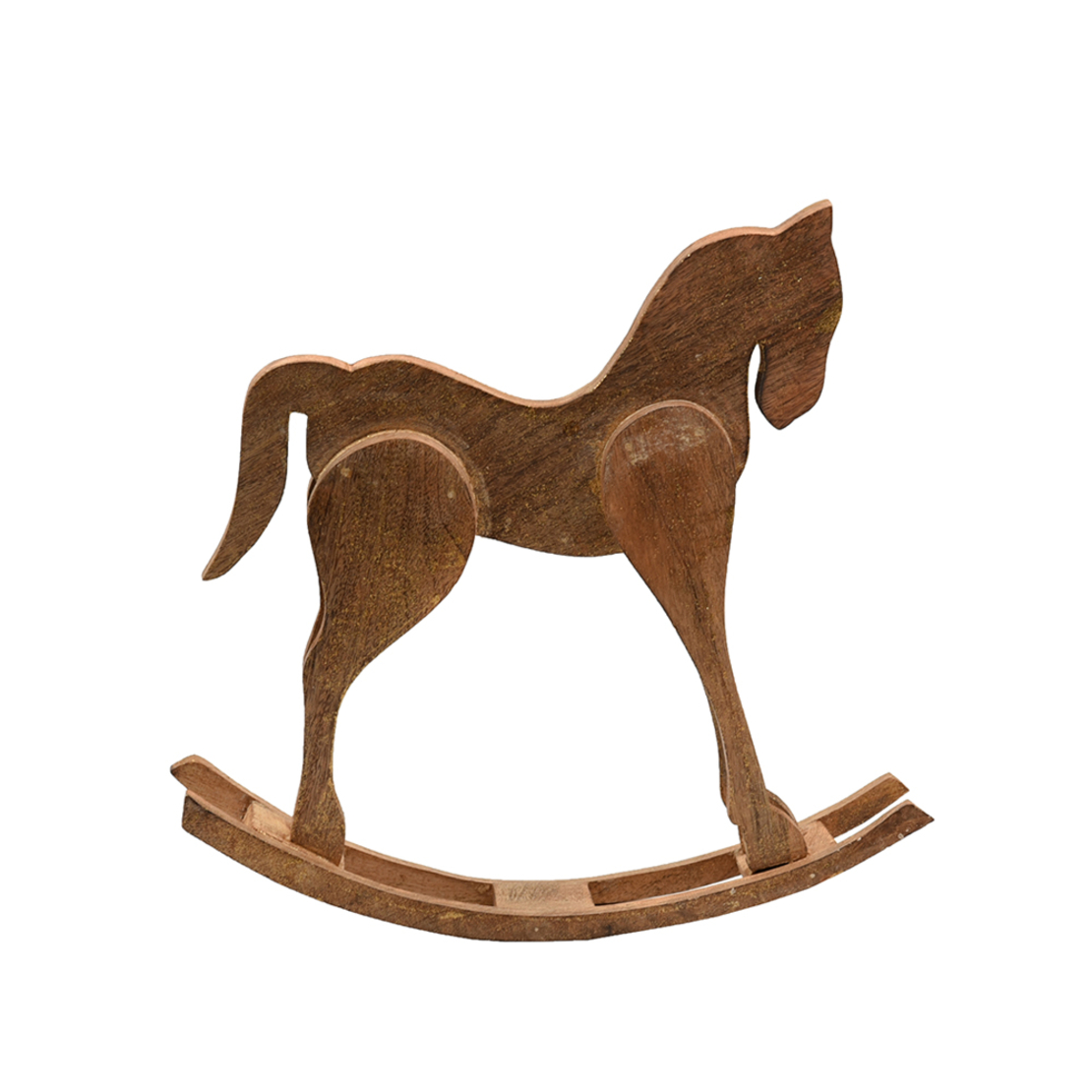 XMAS JEU ROCKING HORSE WOOD MANGO NATURAL 41x10xH4