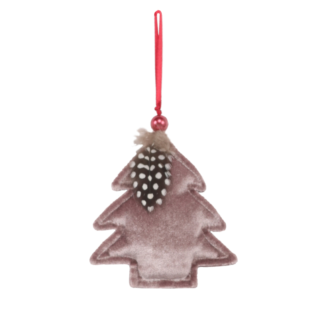 XMAS PIXIE 10 PENDANT TREE POLYFOAM DUSTY PINK 10x