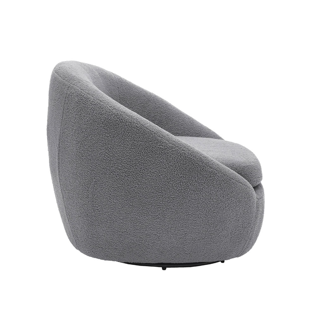 OVO ARMCHAIR SWIVEL FABRIC GREY METAL E1 PRC
