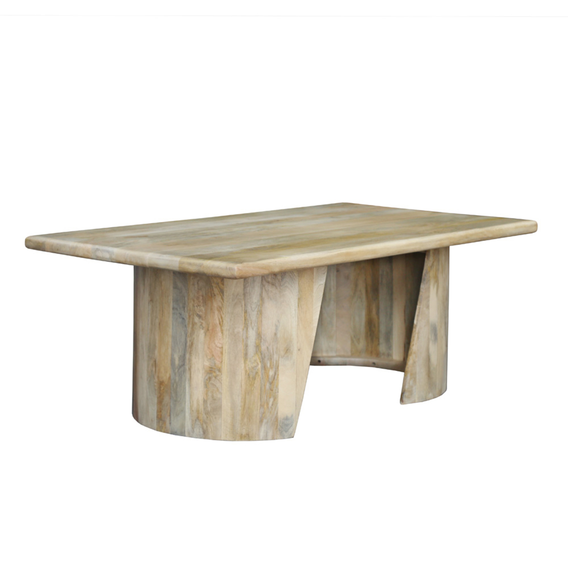 SPIRAL COFFEE TABLE WOOD MANGO NATURAL 130x70xH45c