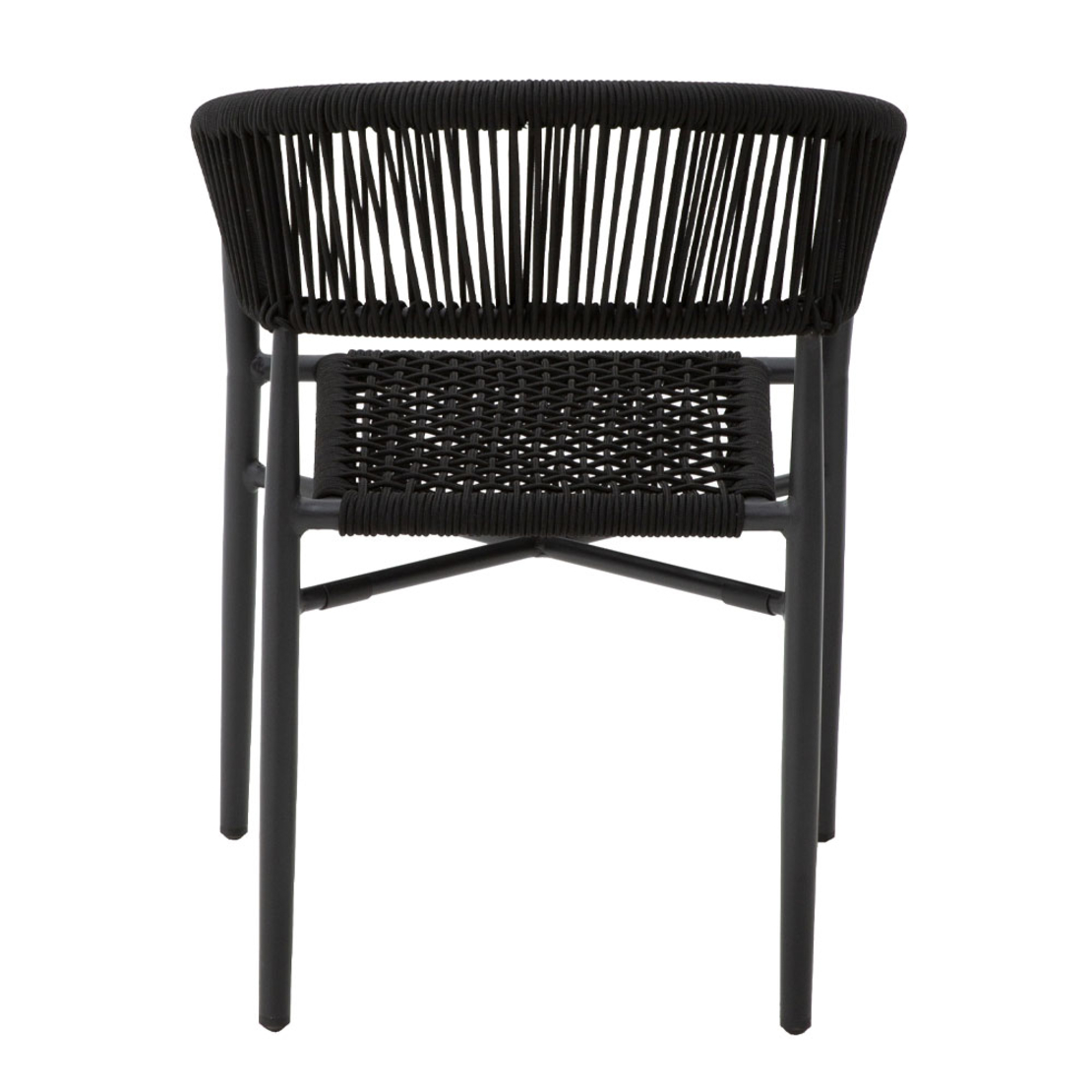SCORPION ARMCHAIR ALUMINIUM BLACK 56x57,5xH76cm PRC
