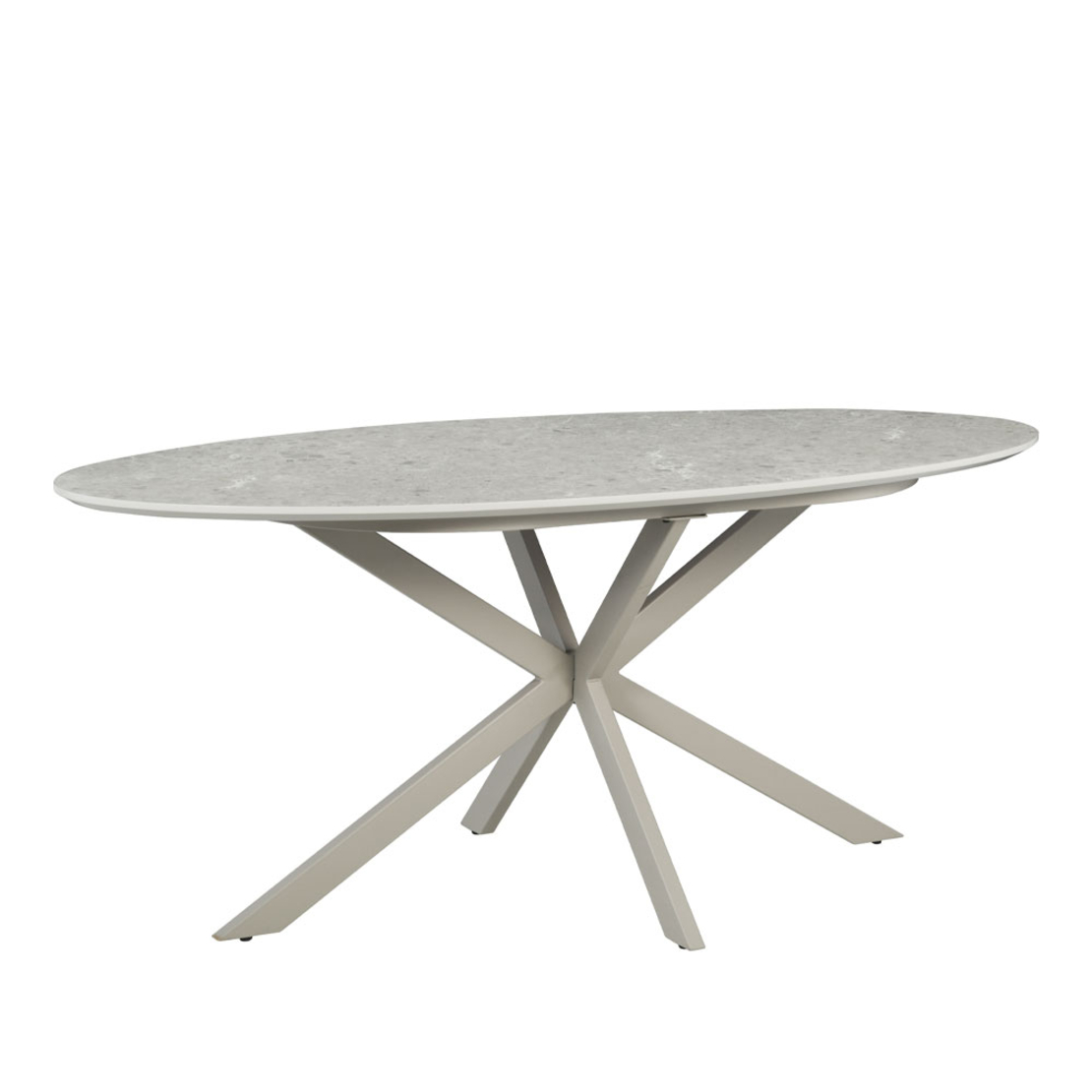 CASPIAN TABLE MELAMINE GREY WITH MARBLE PATTERN METAL LATTE 180x90x75 E1 PRC