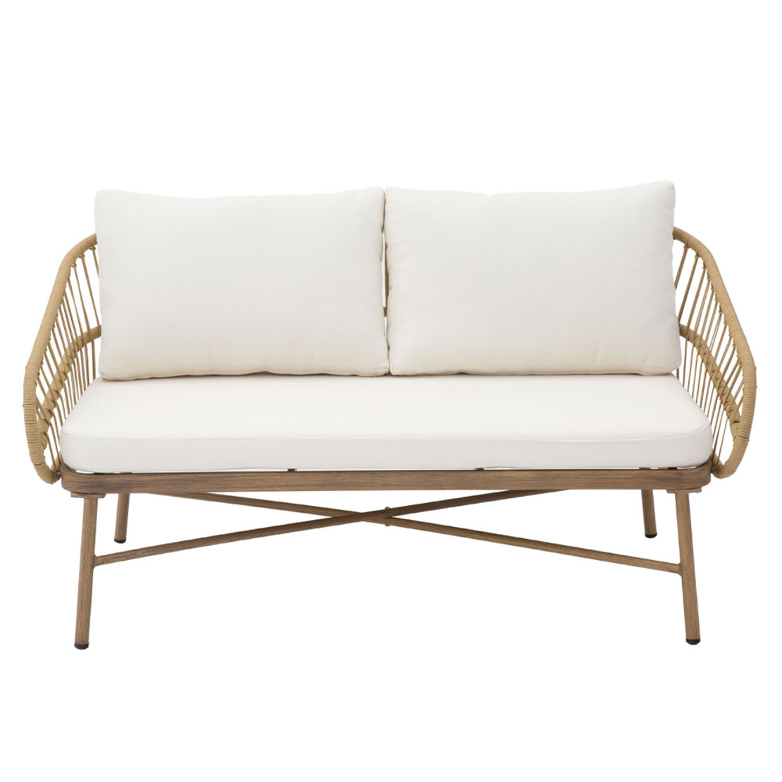 CAVE LOUNGE SET 1+2+1 ALUMINIUM NATURAL PRC