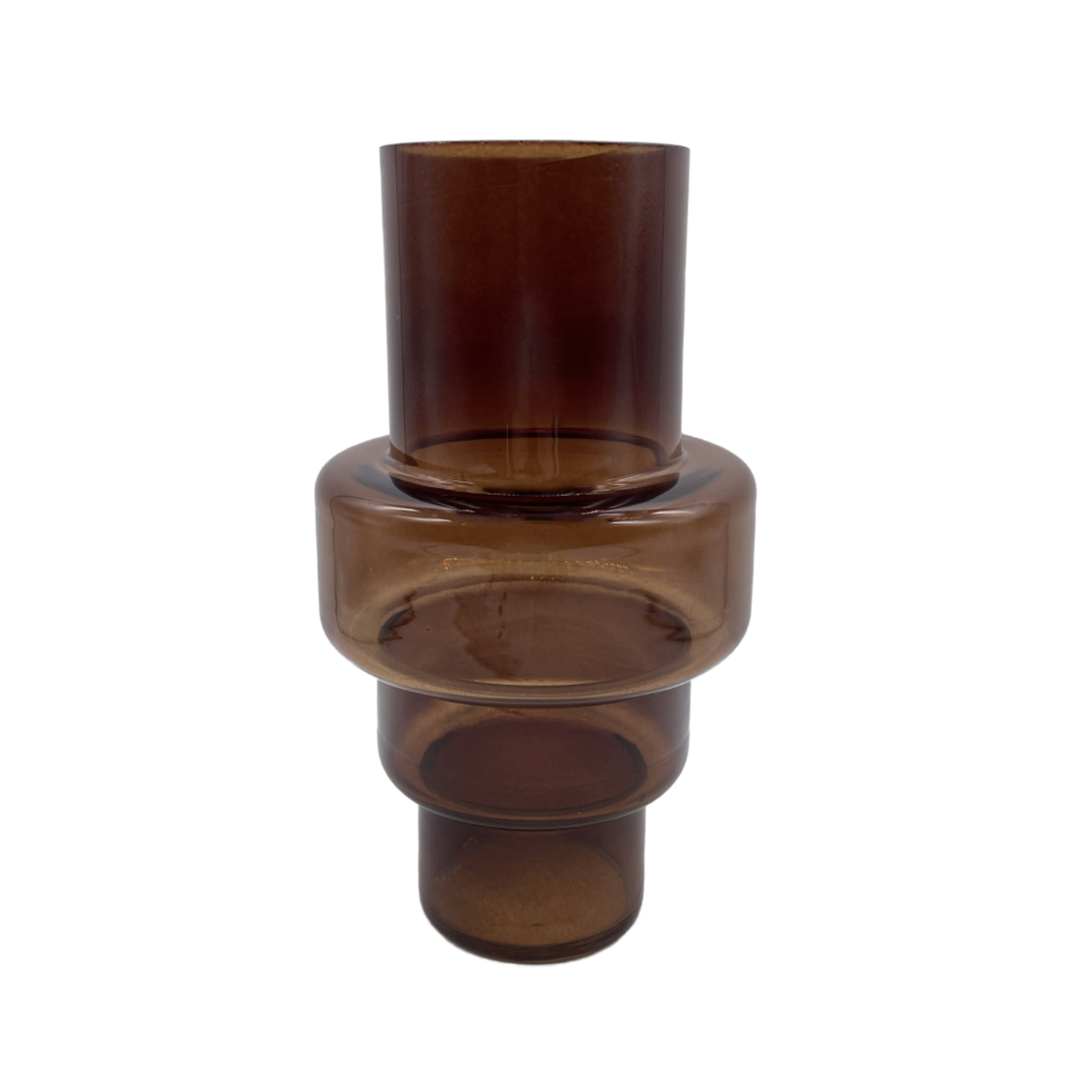 CULTURE VASE GLASS BROWN D13xH23cm PRC