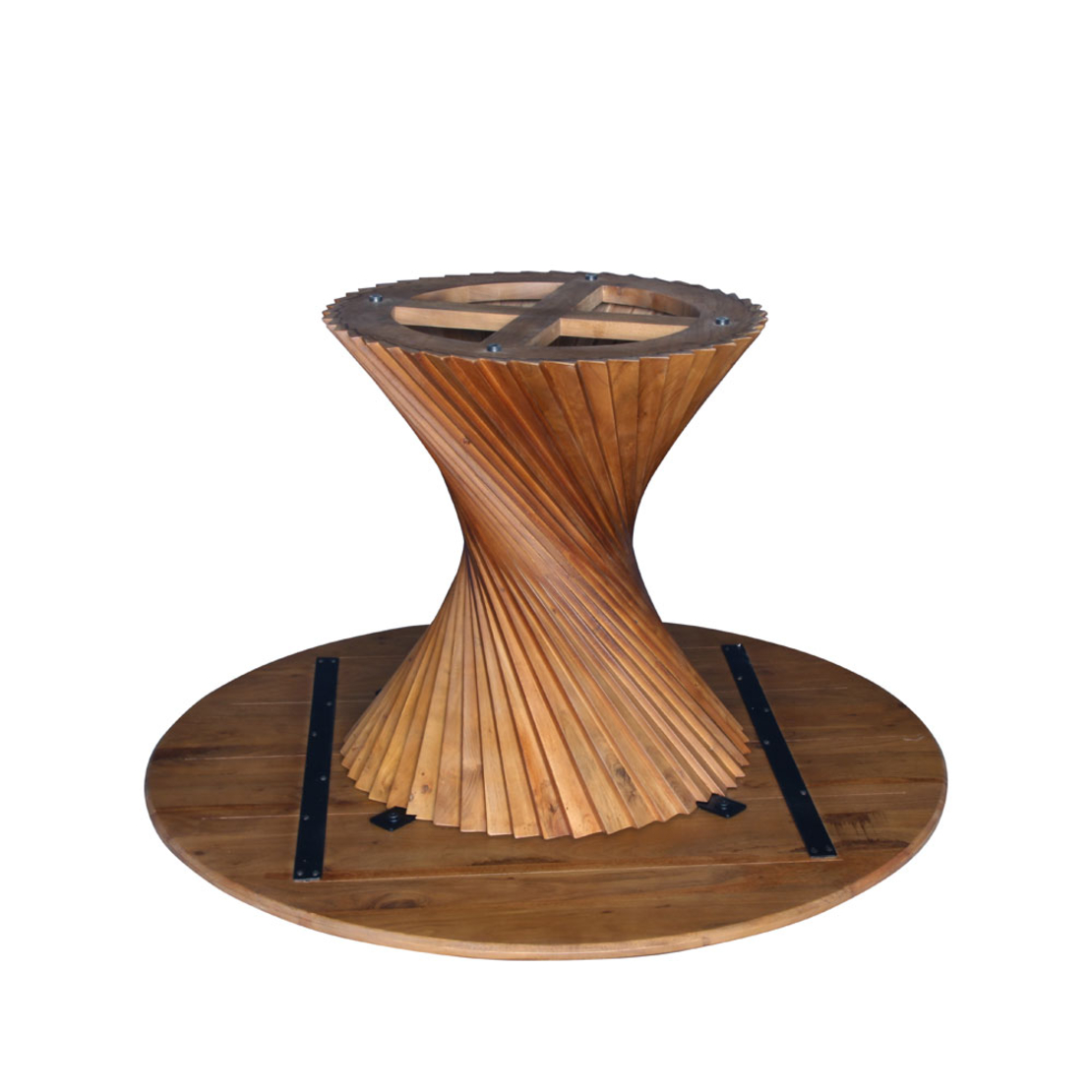 TWIST TABLE WOOD ACACIA WALNUT IN