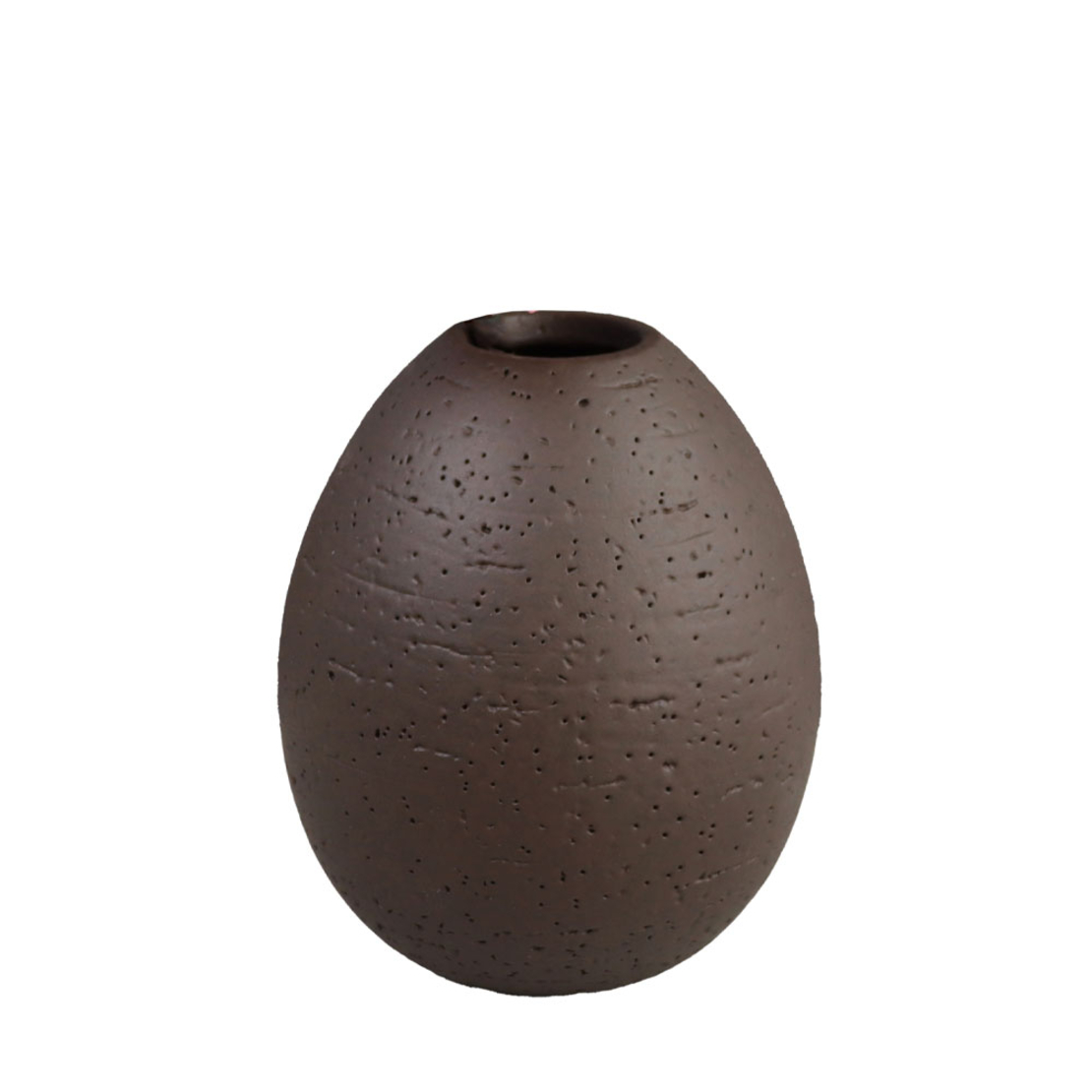 OVALADO.1 DECORATION VASE 11x11x13.5 POLYRESIN BROWN DARK