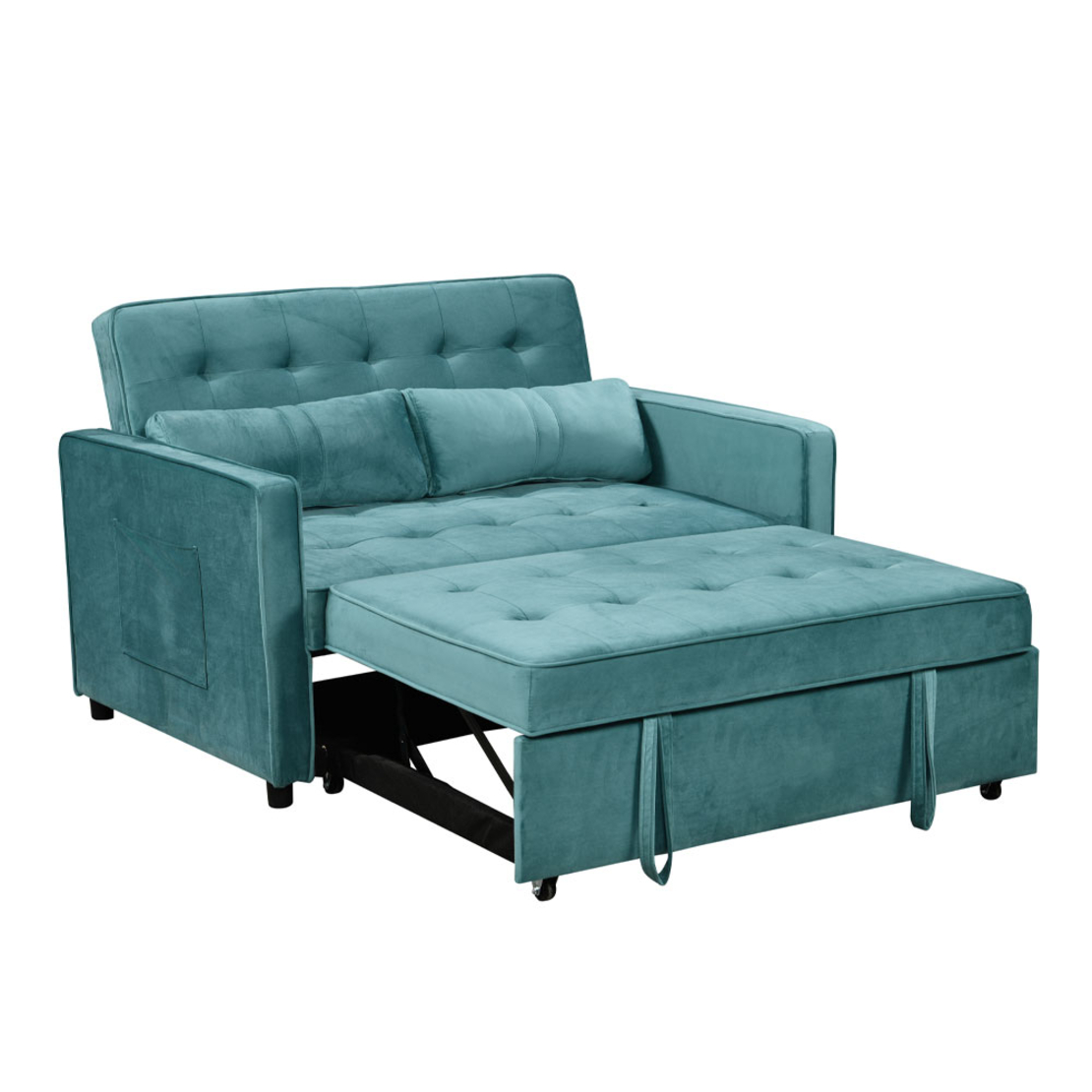 SOLUTION SOFA BED 2SEAT FABRIC PETROL E1 PRC