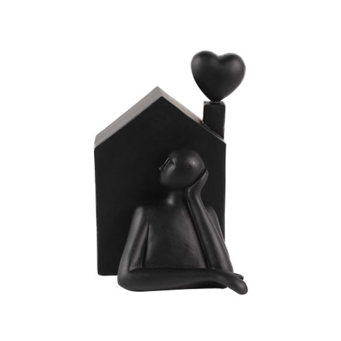 KEMMEL DECO POLYRESIN BLACK 12,5x12xH18cm PRC